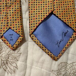 Orange and Blue Patterned Tie by Tino Cosma